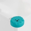 Lake blue silicone furniture corner protector with cute cartoon face for baby safety - Poodle-Blue