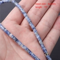 Blue spot stone spacer beads 4x2mm abacus shape for jewelry making 15 inch strand - 4x2mm Wheel Bead