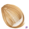 Natural air fringe hairpiece in light golden blonde shade 27 with breathable mesh base - With Sideburns - Blonde/27