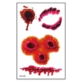 Halloween temporary tattoo WS-K09 with realistic bloody bullet holes and torn scars - WS-K09