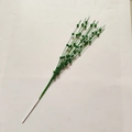 Detailed view of artificial bright green glitter berry stems for Christmas tree decoration - Dark Green