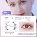 Magnetische Wimpern EM01 Camellia Blossom Style C-Curl 26mm natürliche Kunstwimpern - EM01 Camellia Blossom Stil (Ohne Clip)