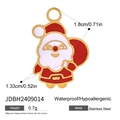 Waterproof stainless steel Santa Claus pendant dimensions 1.8cm x 1.33cm detail - Santa Claus Style A