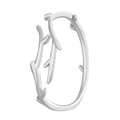 Anillo ajustable de plata con diseño de rama y cuernos de ciervo para un look moderno - Estilo 4795 / Plata (Estilo de Mujer)