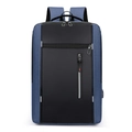 Blue and black USB charging laptop backpack with multi-pocket design for business and students - 1327 Style-Blue