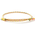 Bohemian friendship bracelet in neon yellow, pink and blue hand-woven cotton cord - Fluorescent Yellow Pink Blue