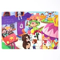 Educational 24-piece wooden amusement park puzzle for kids with cartoon carousel motif - Amusement Park