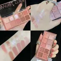 Sweet Mint 10-color eyeshadow palette 03# Rose Pink with matte and shimmer swatches - #03 Rose Rose