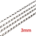 3mm silver stainless steel chain link for DIY jewelry necklaces and bracelets - CH-16 (3mm Width) / Steel