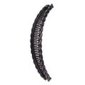 Classic black banana hair clip with curved double-row teeth for secure hairstyling - 15cm Curved Black