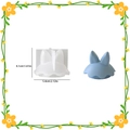 Cat ear silicone storage box resin mold for DIY Easter egg candle cup making - Rabbit Ears - Lid