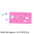 Molde de silicona rosa de copo de nieve para repostería navideña y manualidades - 4# Rosa Copo de Nieve