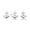 Polished silver anchor pendants in stainless steel with 24x19mm size measurements - Anchor