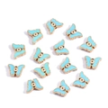 Blue butterfly evil eye pendants in gold metal alloy for DIY jewelry making - Butterfly / Blue