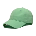 Adjustable washed cotton baseball cap in mint green with classic six-panel design - M (56-58cm) / Light Green