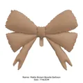 Matte brown bow-shaped foil balloon for party decoration, large size 77x63cm - Matte Brown