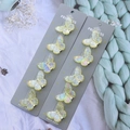 Set of 10 gradient yellow butterfly hair clips in a dreamy iridescent finish - 7# Large Butterfly Hair Clips - 10Pcs Set
