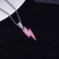 Pink Glow-in-the-dark Diamond Lightning Necklace