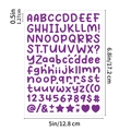 Deep purple 0.5-inch vinyl alphabet and number stickers for scrapbooking and DIY crafts - Purple