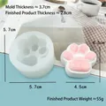 3D cat paw silicone mold for DIY chocolate mousse, soap, and handmade candle crafting - 3562-Transparent (Grain Surface)