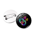 Spilla arcobaleno Gay Pride con doppi simboli maschili e base in metallo lucido - Simbolo Maschile Doppio Arcobaleno (款式1)