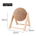 Detailed dimensions of large wooden cat sisal ball toy with 20cm diameter sphere - V-shaped Large