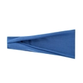 Elastic deep blue yoga headband for men and women made of sweat-wicking knit fabric - Blue