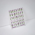 5D embossed nail art stickers featuring elegant purple tulip designs TS-2256 style - TS-2256 Elegant Tulip - New Relief