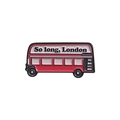 Badge métallique bus à impériale rouge de Londres avec texte So long, London - Style Bus Impériale Rouge de Londres (QHXZ2310)