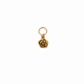 Golden flower rose charm pendant with jump ring for DIY jewelry making and hair accessories - Gold Rose