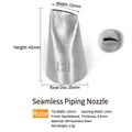 304 stainless steel piping tip model 121 seamless welding for cream cake decoration - 121 (Rose Type)