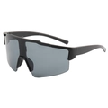 Gafas de sol deportivas con montura negra y lentes grises para ciclismo al aire libre - Montura Negra Lente Gris