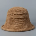 Detailaufnahme der filigranen geflochtenen Textur eines khakifarbenen Fischerhutes - M (56-58cm) / Camel