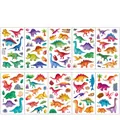 Set of 10 cartoon dinosaur waterproof temporary tattoos featuring T-Rex and Triceratops - Dinosaur B4 Series