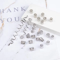 Silver Viking Celtic knot spiral hair clips and hollow beads set for dreadlocks styling - Silver