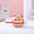 Cute orange cat desktop ornament with lucky orange text for creative home decoration - 3043 Orange Cat