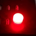 Creative USB night light featuring a circular red glowing power button on dark panel - Dark Red Light