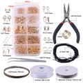 Golden DIY jewelry making kit with lobster clasps, pliers, and assorted tool set - Set (with Tools) / KC Gold