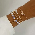 Gold - Blue and White Porcelain Bow Style