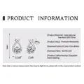 Irregular S925 sterling silver moissanite stud earrings with water drop knot design - [Fish Tail] K White Gold