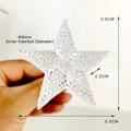 5.5cm transparent bubble star topper for Christmas light string with 8mm hole - Medium Textured Star Accessory (8mm Socket)