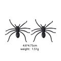 Σκουλαρίκια μαύρη ρεαλιστική αράχνη Halloween με διαστάσεις 4,6 επί 4,75 cm - Σκουλαρίκια Αράχνη 2