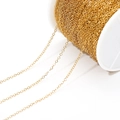 Catena a O in acciaio inossidabile placcato oro 18K su bobina per creazione gioielli DIY - Larghezza 2mm Diametro Filo 0.3 / Oro