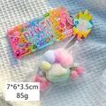 Regenbogen Katzenpfote Squishy Spielzeug aus der Pinch Family Serie, 7x6cm - Plüsch Farbenfrohe Katzenpfote