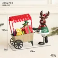 Décoration chariot de renne de Noël lumineux avec lumières LED et cadeaux, 24x9x19,5cm - Charrette de Renne