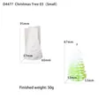 Gedetailleerde maatspecificaties voor kleine kerstboom siliconen mal en kaarsafmetingen - D4477 Kerstboom 03 (Klein)