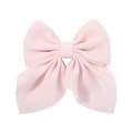 Floral print oversized pink chiffon bow hair clip with vintage garden style aesthetic - Light Pink