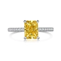 US 5 / White Gold With Yellow Zircon
