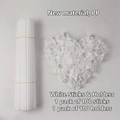 Detailed view of 100 white PP plastic balloon sticks with matching cups for party decor - 32CM White Stick and Cup Set