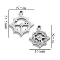 Pendentifs en acier inoxydable 18k argenté avec chiffres romains et strass, 21,5x19mm - Argent-S16 Boussole
